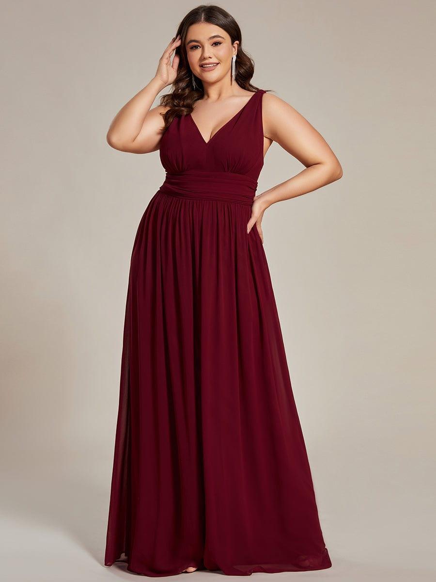 HUSH|Chiffon Empire Waist Sleeveless Pleated Bridesmaid Dress