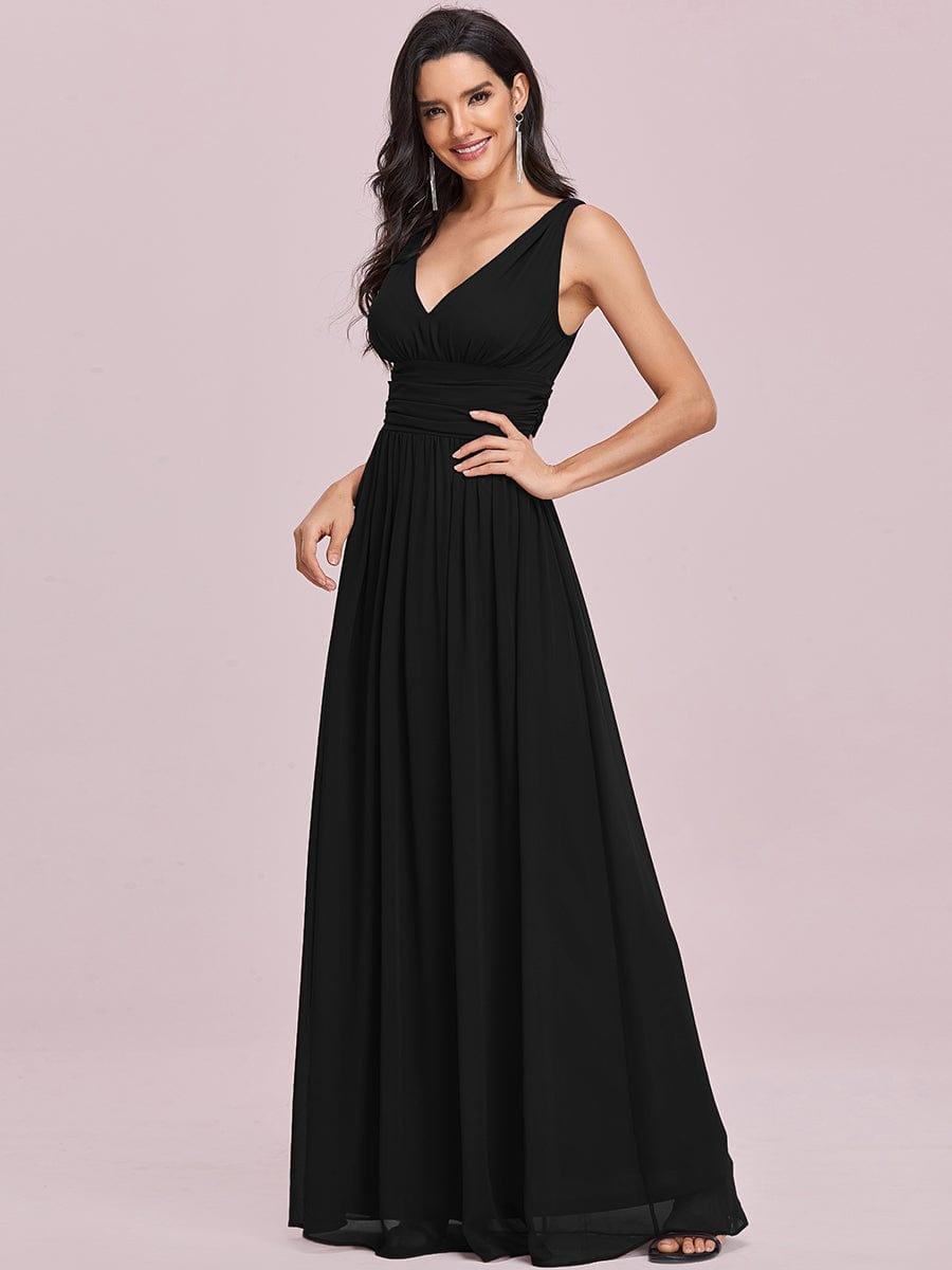 HUSH|Chiffon Empire Waist Sleeveless Pleated Bridesmaid Dress