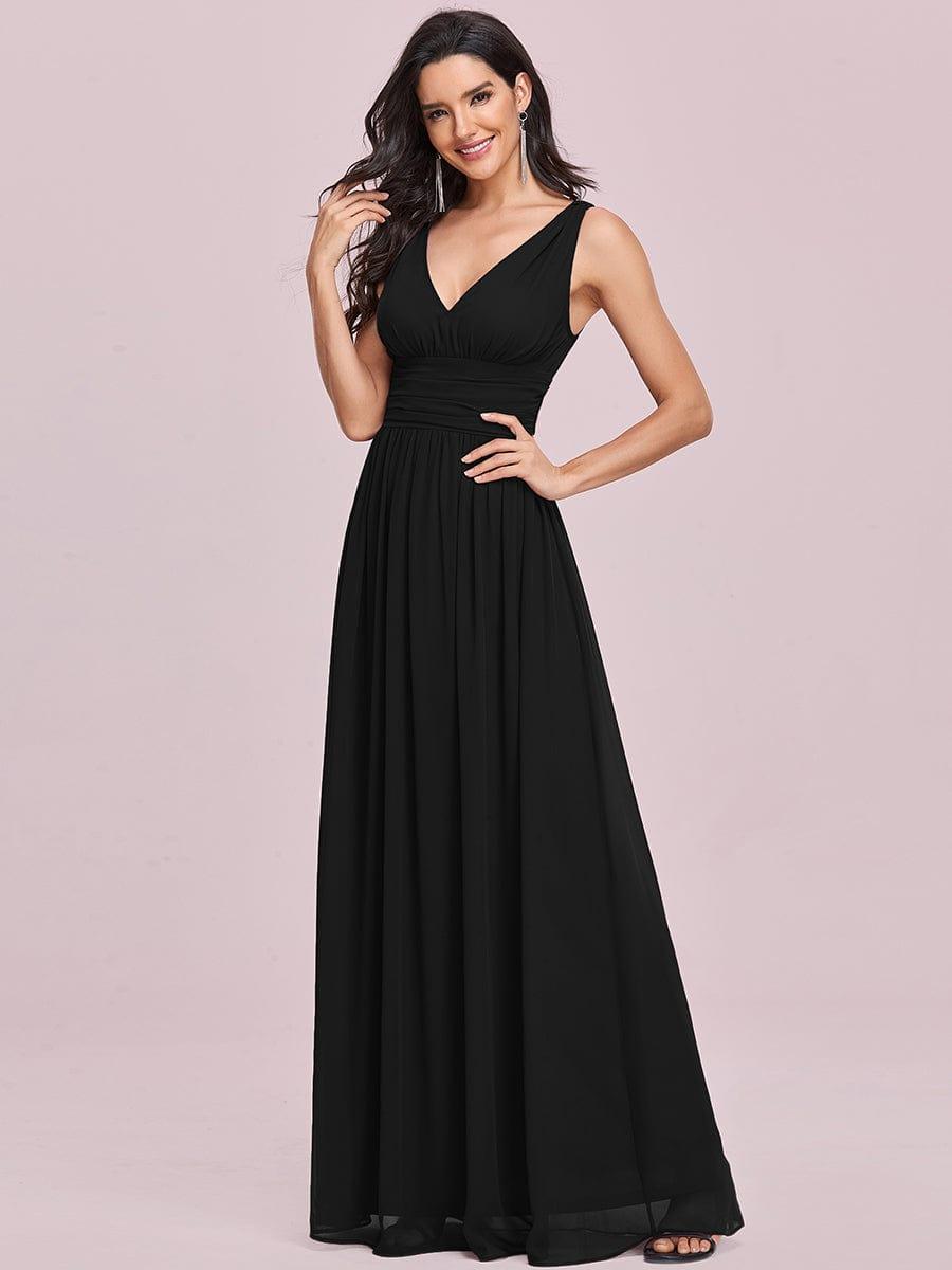 HUSH|Chiffon Empire Waist Sleeveless Pleated Bridesmaid Dress