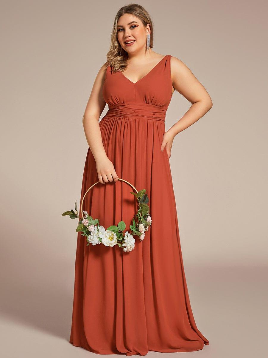 HUSH|Chiffon Empire Waist Sleeveless Pleated Bridesmaid Dress