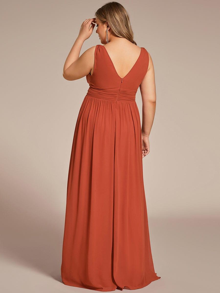 HUSH|Chiffon Empire Waist Sleeveless Pleated Bridesmaid Dress