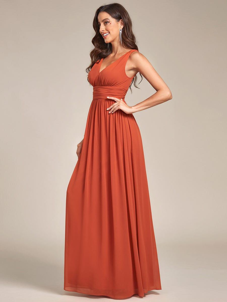 HUSH|Chiffon Empire Waist Sleeveless Pleated Bridesmaid Dress