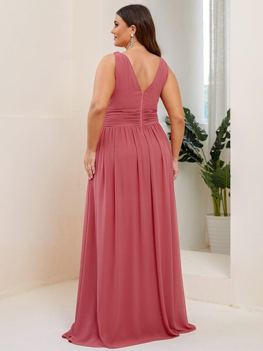 HUSH|Chiffon Empire Waist Sleeveless Pleated Bridesmaid Dress