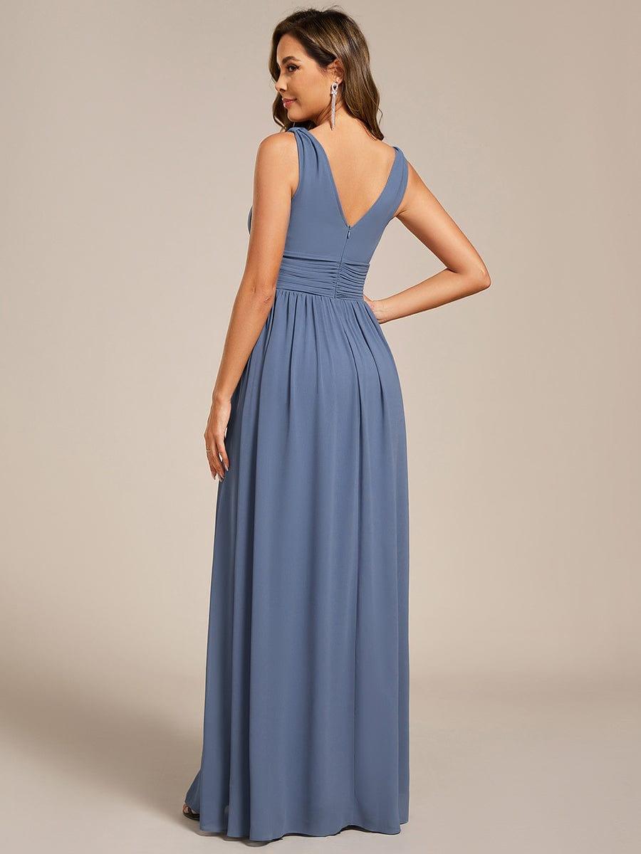 HUSH|Chiffon Empire Waist Sleeveless Pleated Bridesmaid Dress