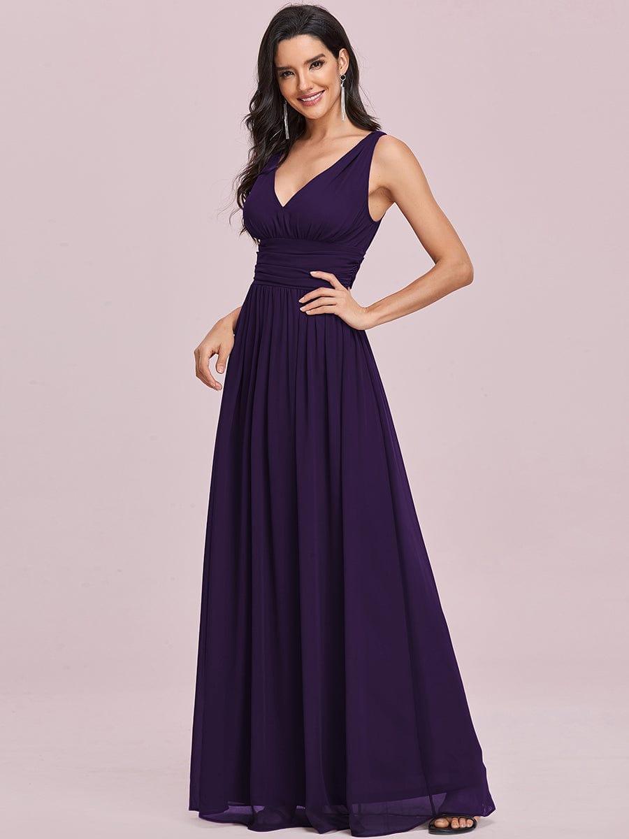 HUSH|Chiffon Empire Waist Sleeveless Pleated Bridesmaid Dress