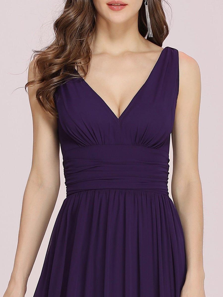 HUSH|Chiffon Empire Waist Sleeveless Pleated Bridesmaid Dress