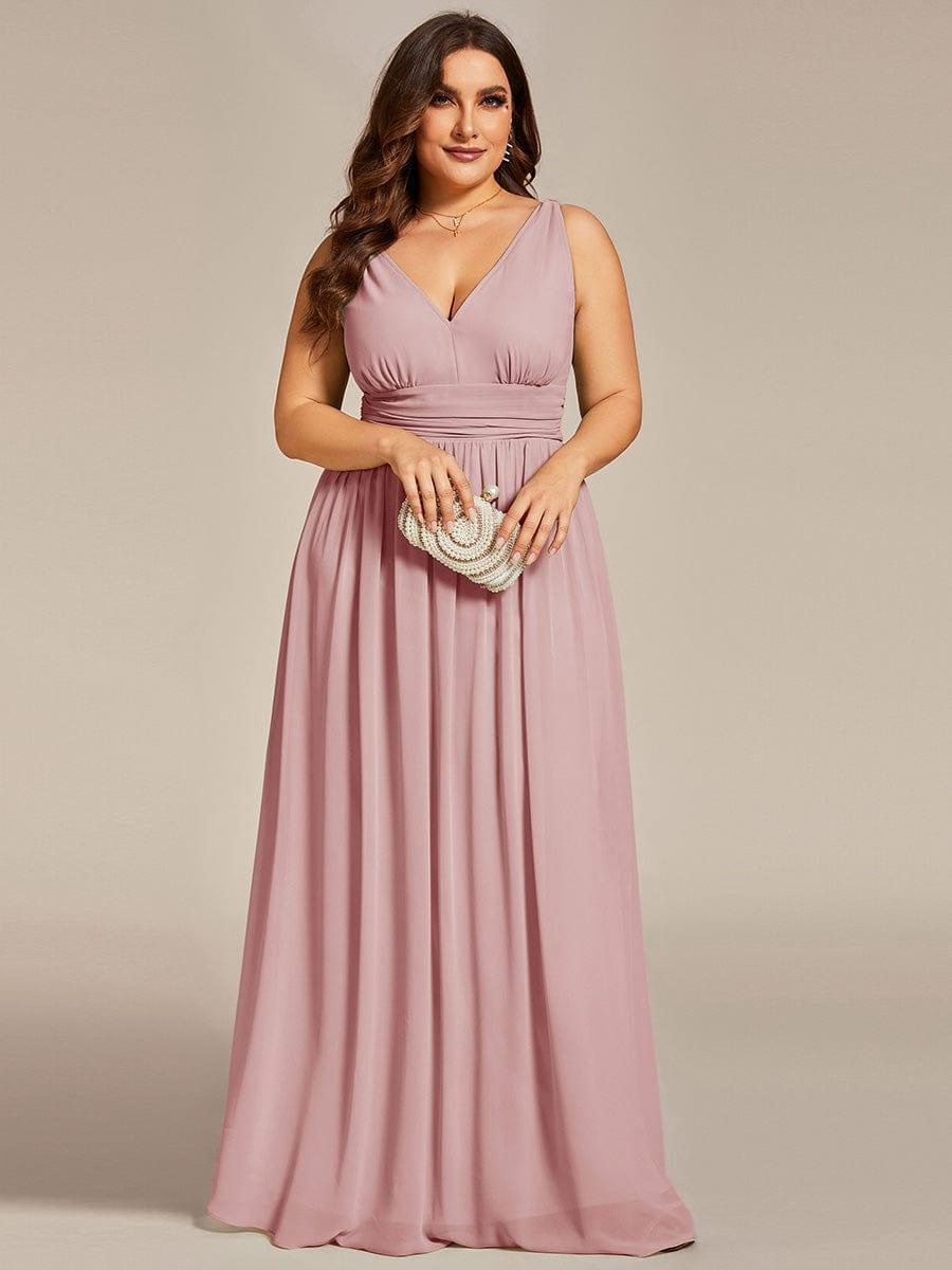 HUSH|Chiffon Empire Waist Sleeveless Pleated Bridesmaid Dress