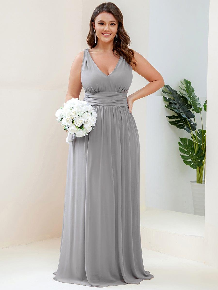 HUSH|Chiffon Empire Waist Sleeveless Pleated Bridesmaid Dress