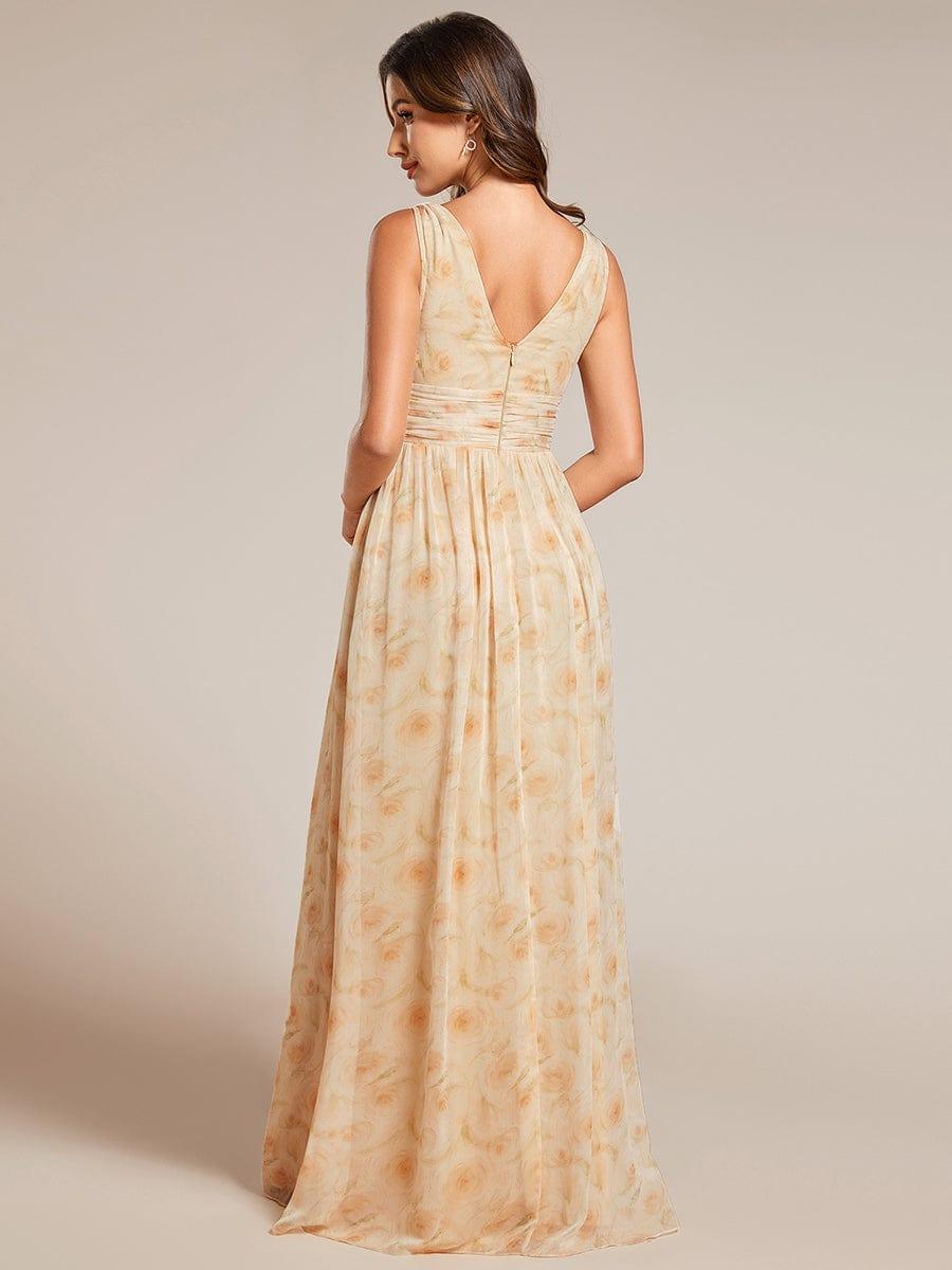 HUSH|Chiffon Empire Waist Sleeveless Pleated Bridesmaid Dress