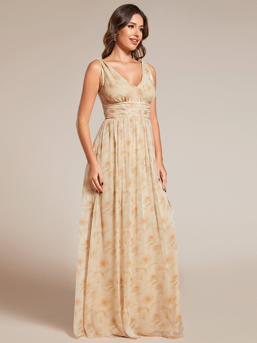 HUSH|Chiffon Empire Waist Sleeveless Pleated Bridesmaid Dress