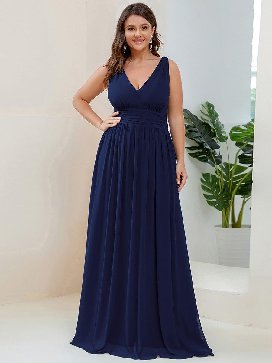 HUSH|Chiffon Empire Waist Sleeveless Pleated Bridesmaid Dress