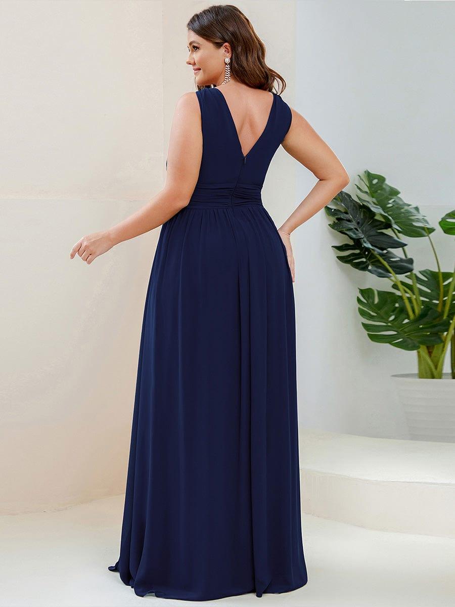 HUSH|Chiffon Empire Waist Sleeveless Pleated Bridesmaid Dress
