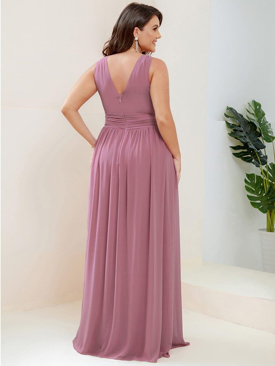 HUSH|Chiffon Empire Waist Sleeveless Pleated Bridesmaid Dress