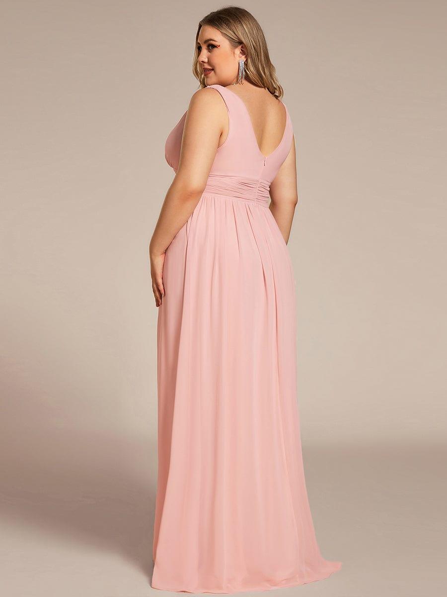 HUSH|Chiffon Empire Waist Sleeveless Pleated Bridesmaid Dress