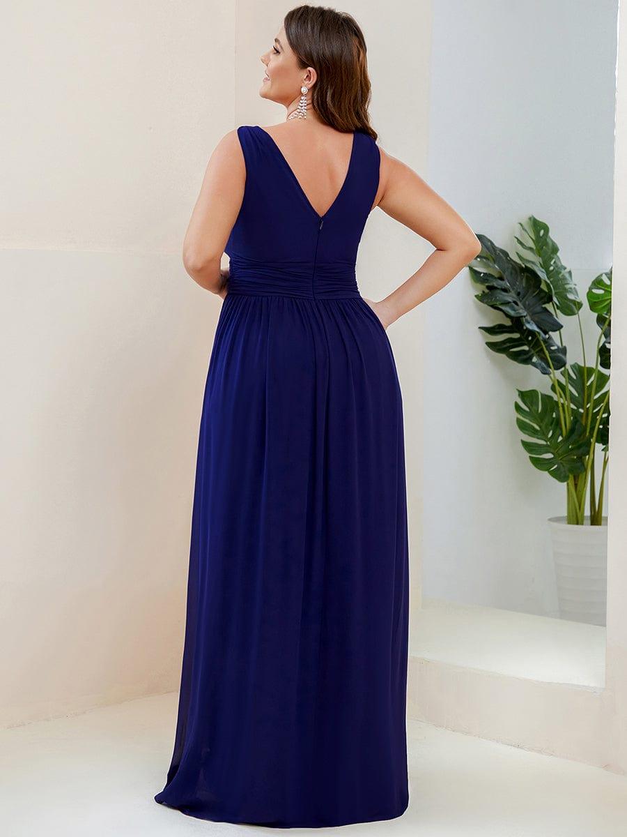 HUSH|Chiffon Empire Waist Sleeveless Pleated Bridesmaid Dress