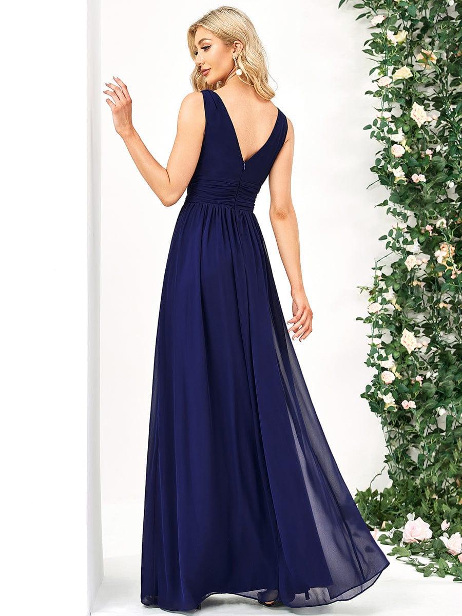 HUSH|Chiffon Empire Waist Sleeveless Pleated Bridesmaid Dress