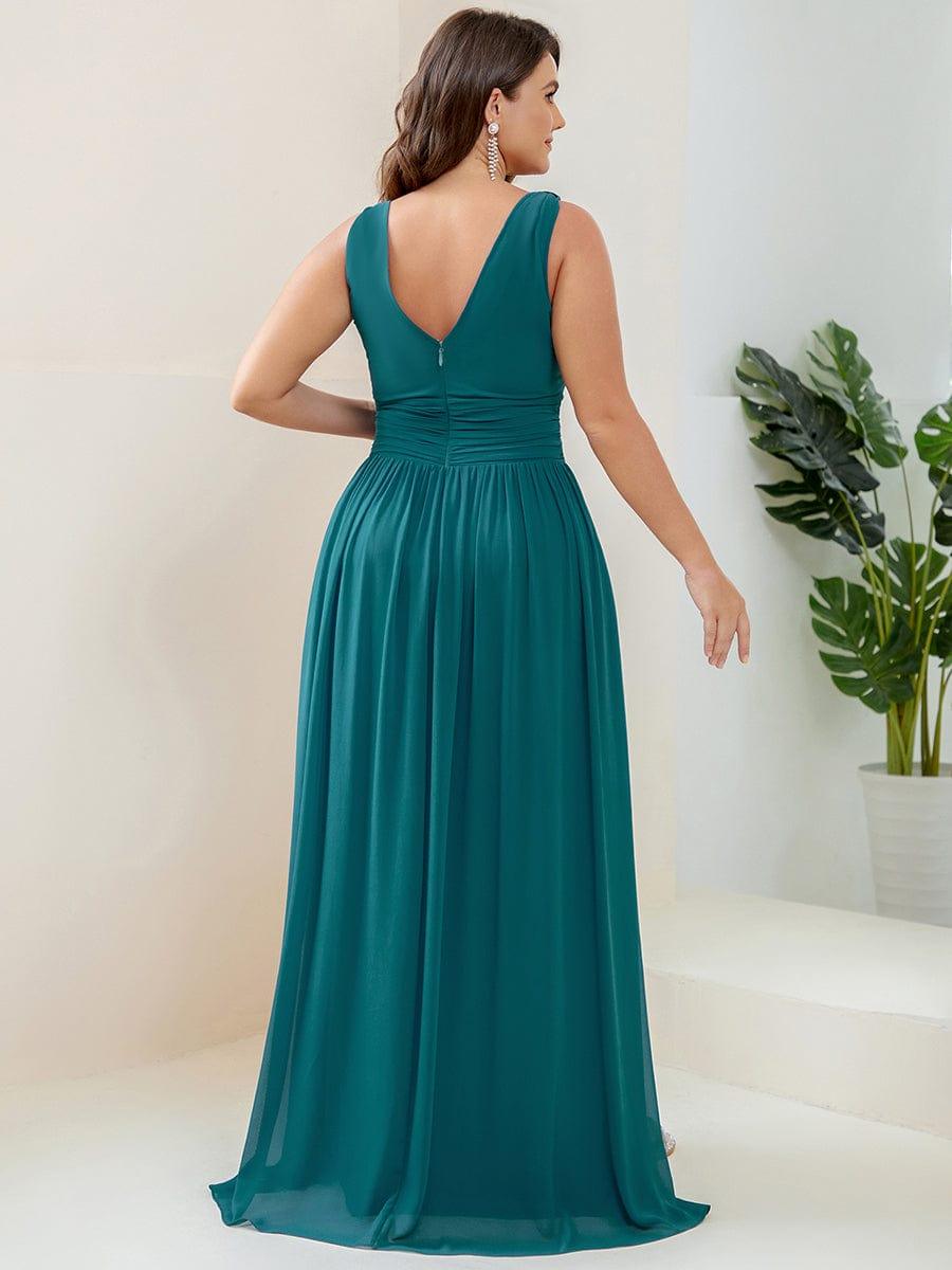 HUSH|Chiffon Empire Waist Sleeveless Pleated Bridesmaid Dress