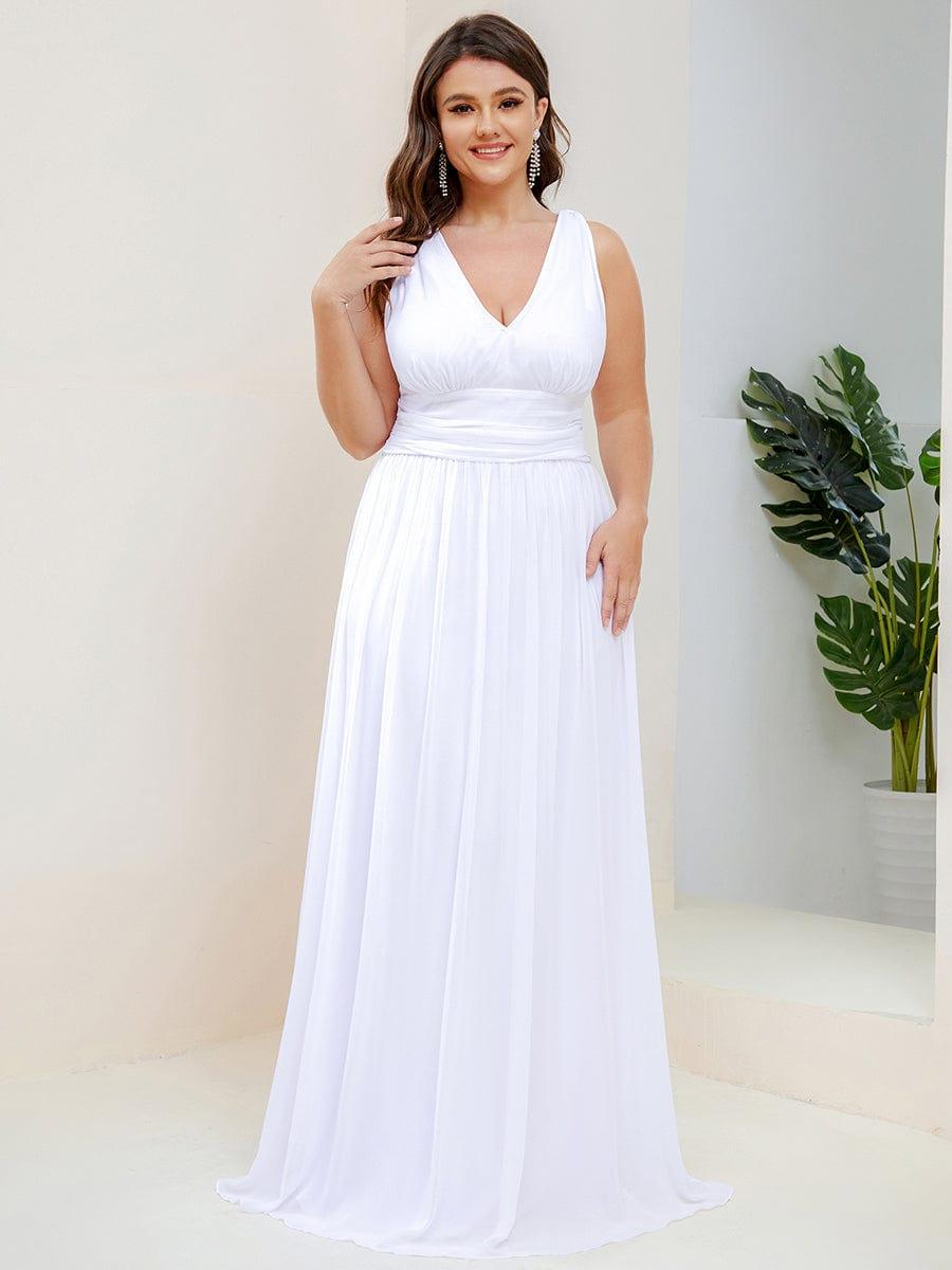 HUSH|Chiffon Empire Waist Sleeveless Pleated Bridesmaid Dress