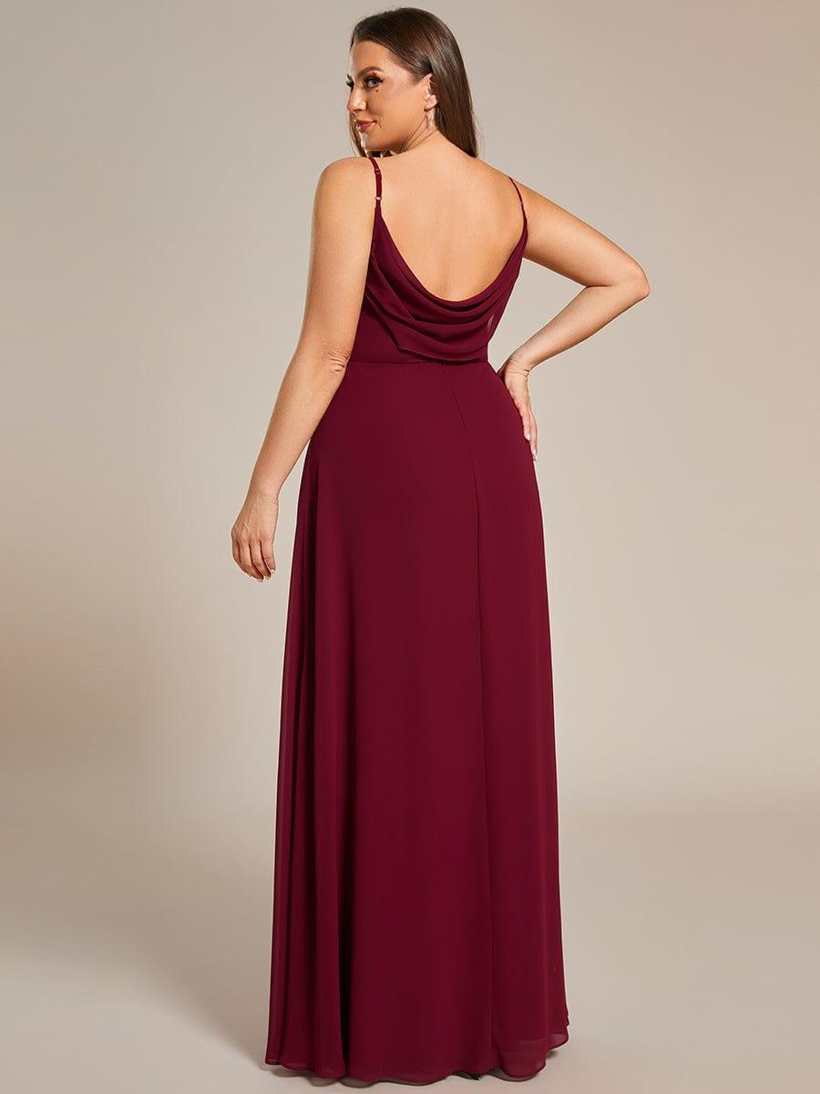 NOVA|Criss-Cross V-Neck Chiffon Backless A-Line Bridesmaid Dress