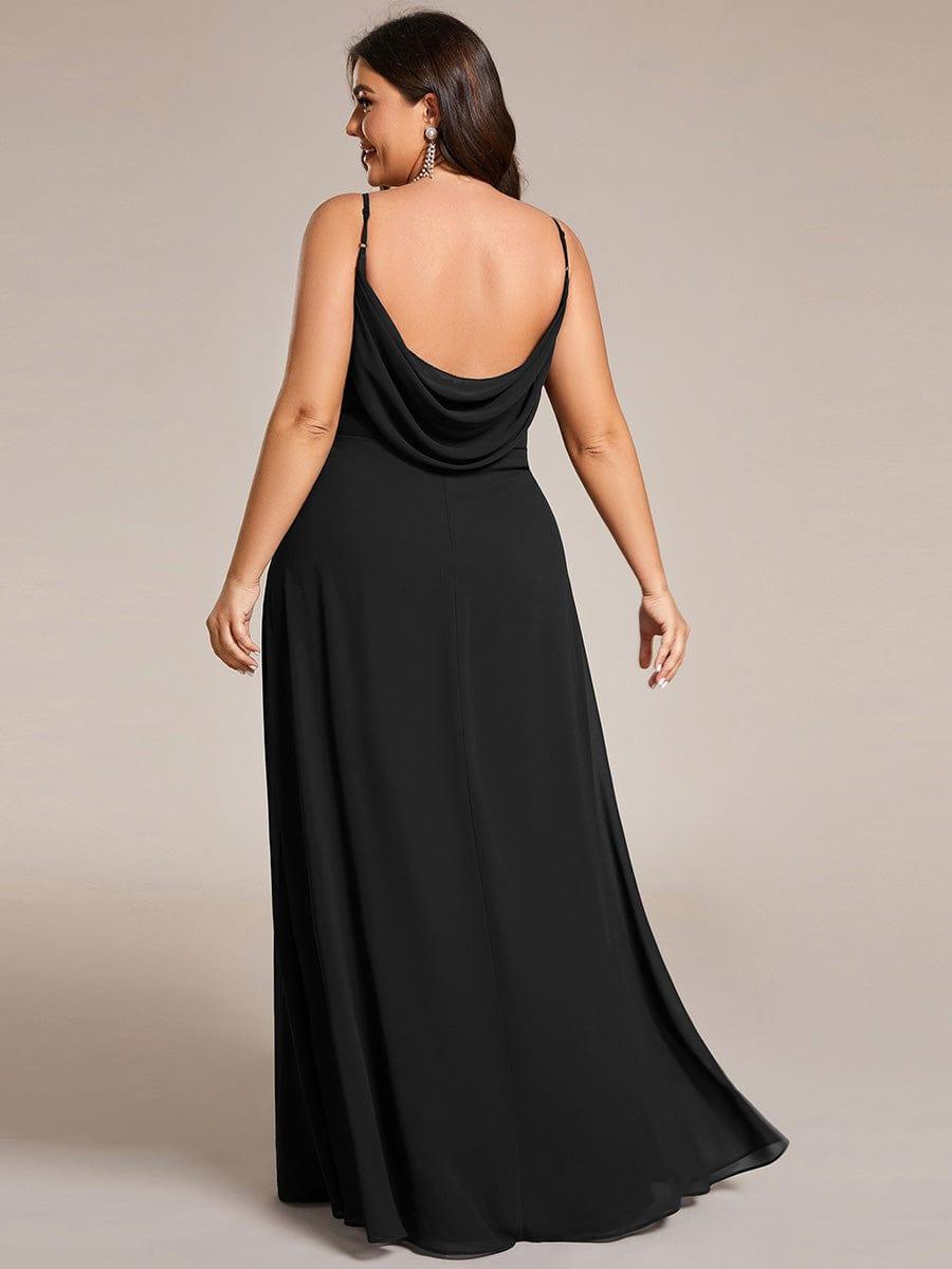 NOVA|Criss-Cross V-Neck Chiffon Backless A-Line Bridesmaid Dress