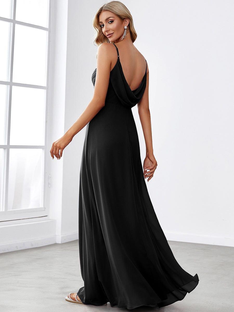NOVA|Criss-Cross V-Neck Chiffon Backless A-Line Bridesmaid Dress