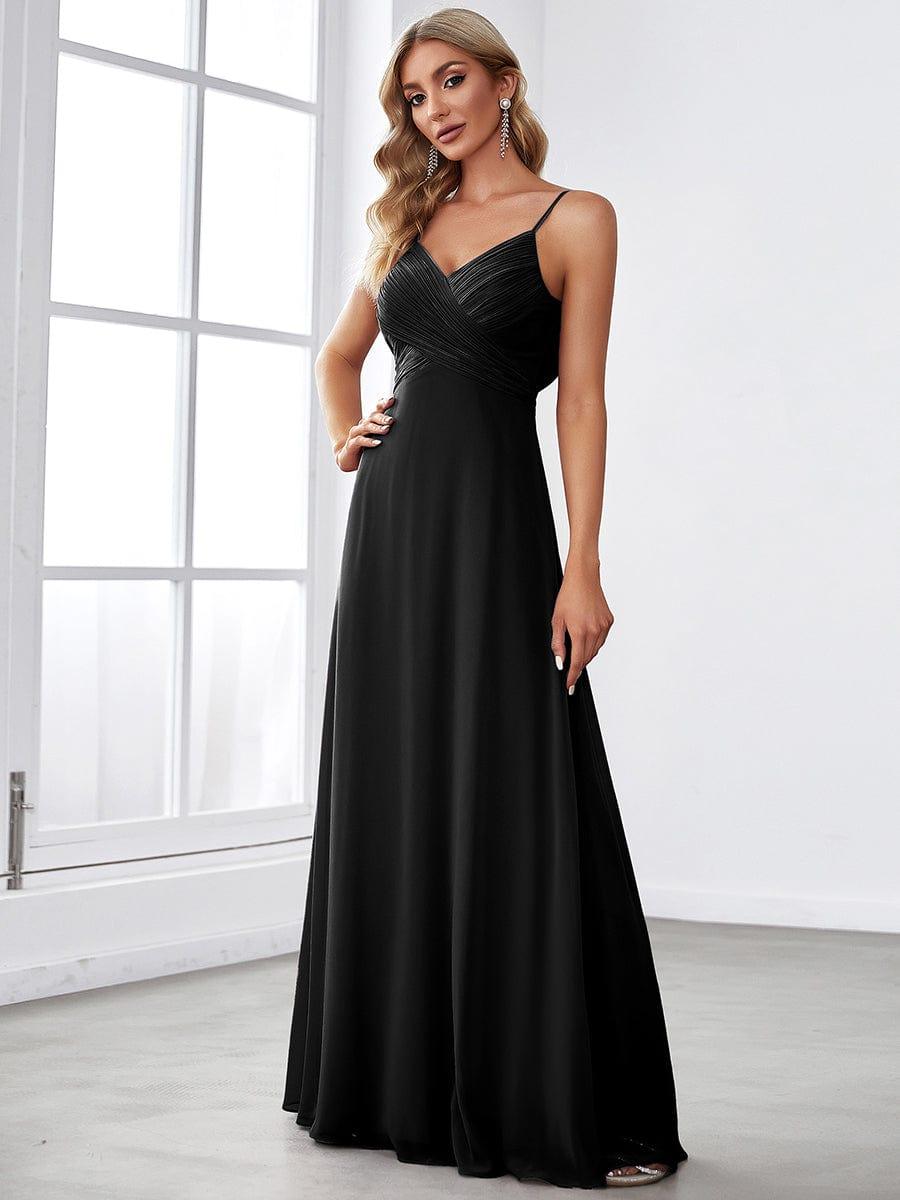 NOVA|Criss-Cross V-Neck Chiffon Backless A-Line Bridesmaid Dress
