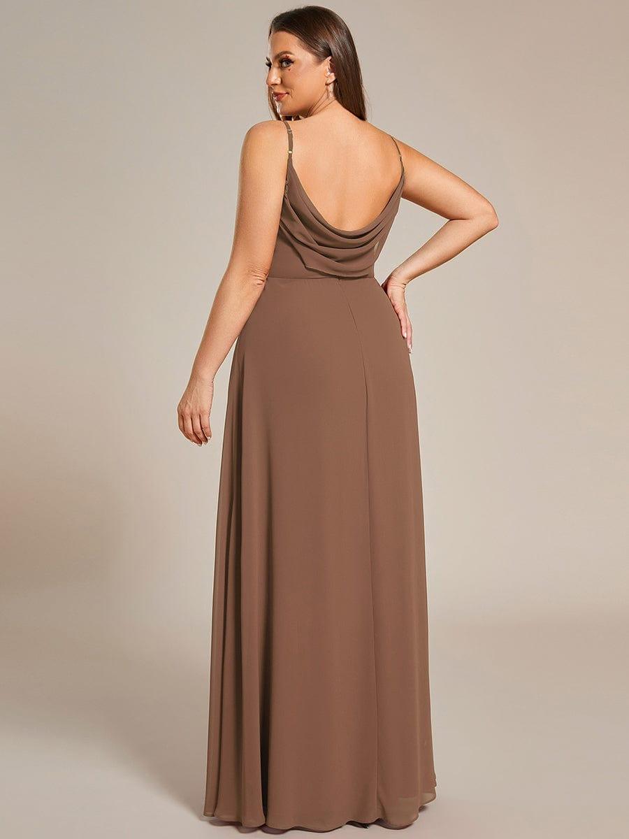 NOVA|Criss-Cross V-Neck Chiffon Backless A-Line Bridesmaid Dress