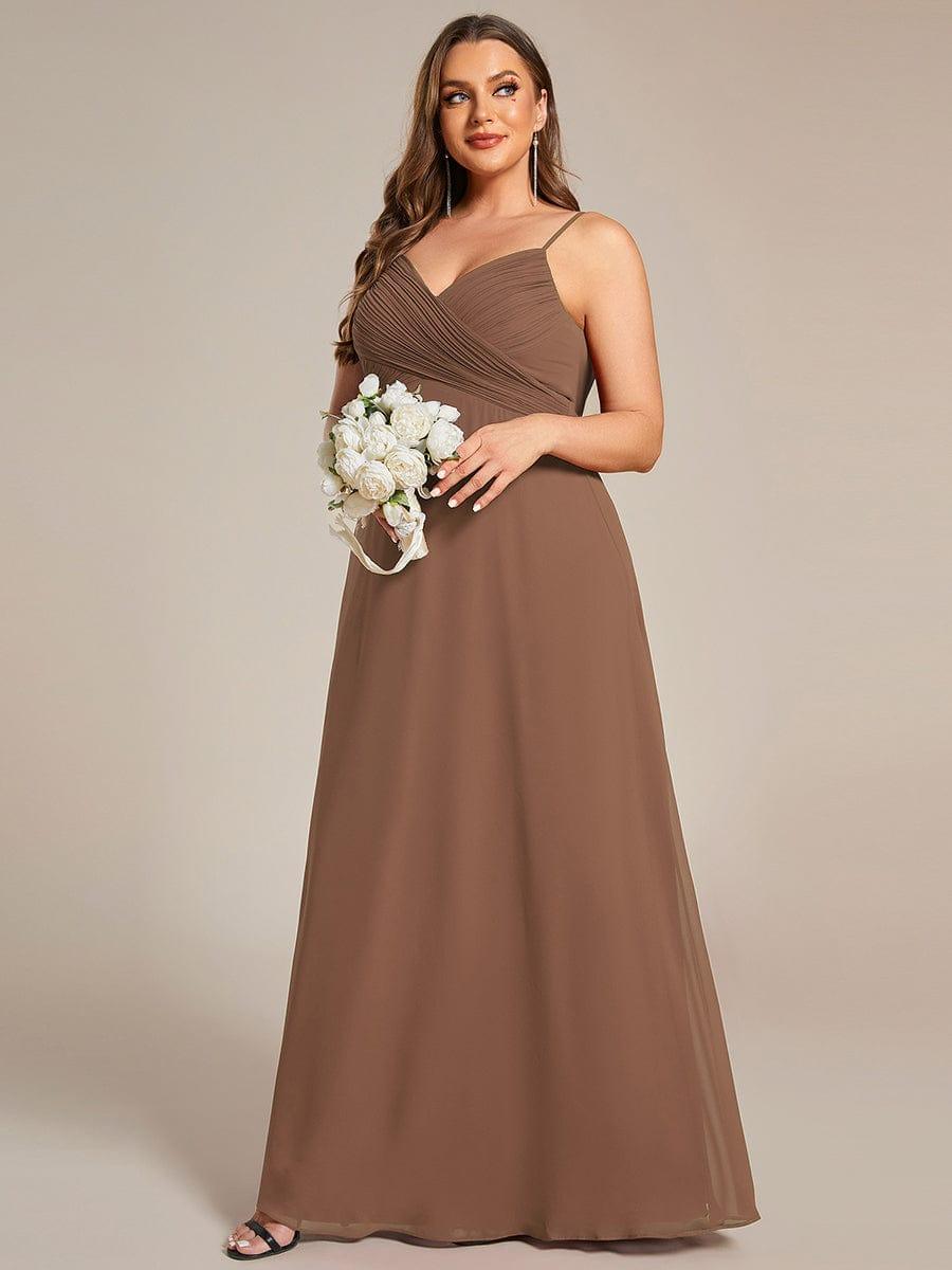 NOVA|Criss-Cross V-Neck Chiffon Backless A-Line Bridesmaid Dress