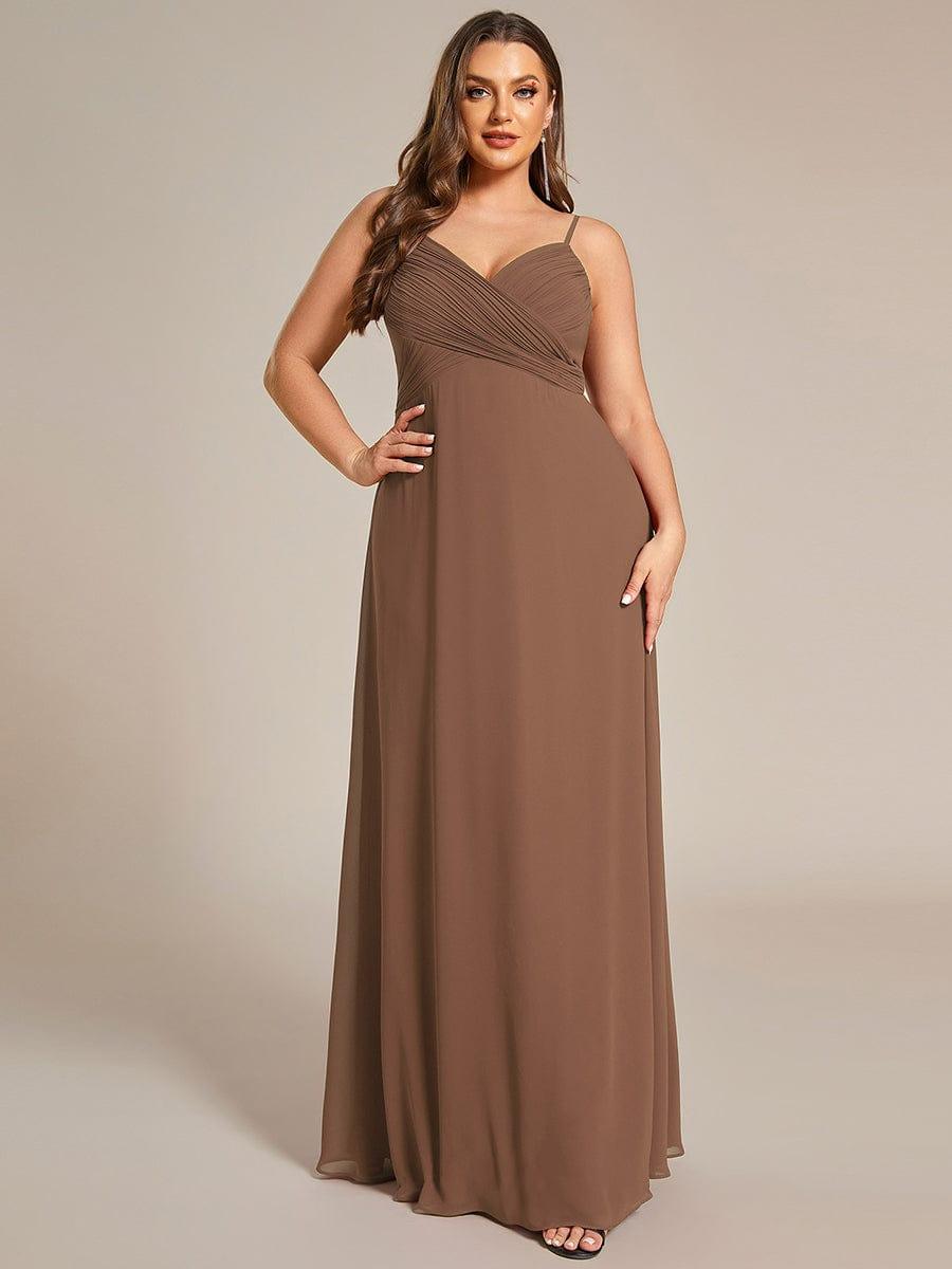 NOVA|Criss-Cross V-Neck Chiffon Backless A-Line Bridesmaid Dress
