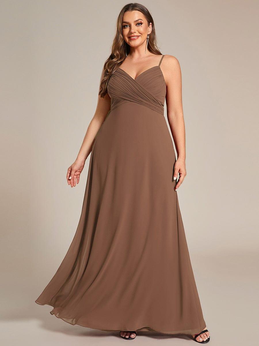 NOVA|Criss-Cross V-Neck Chiffon Backless A-Line Bridesmaid Dress