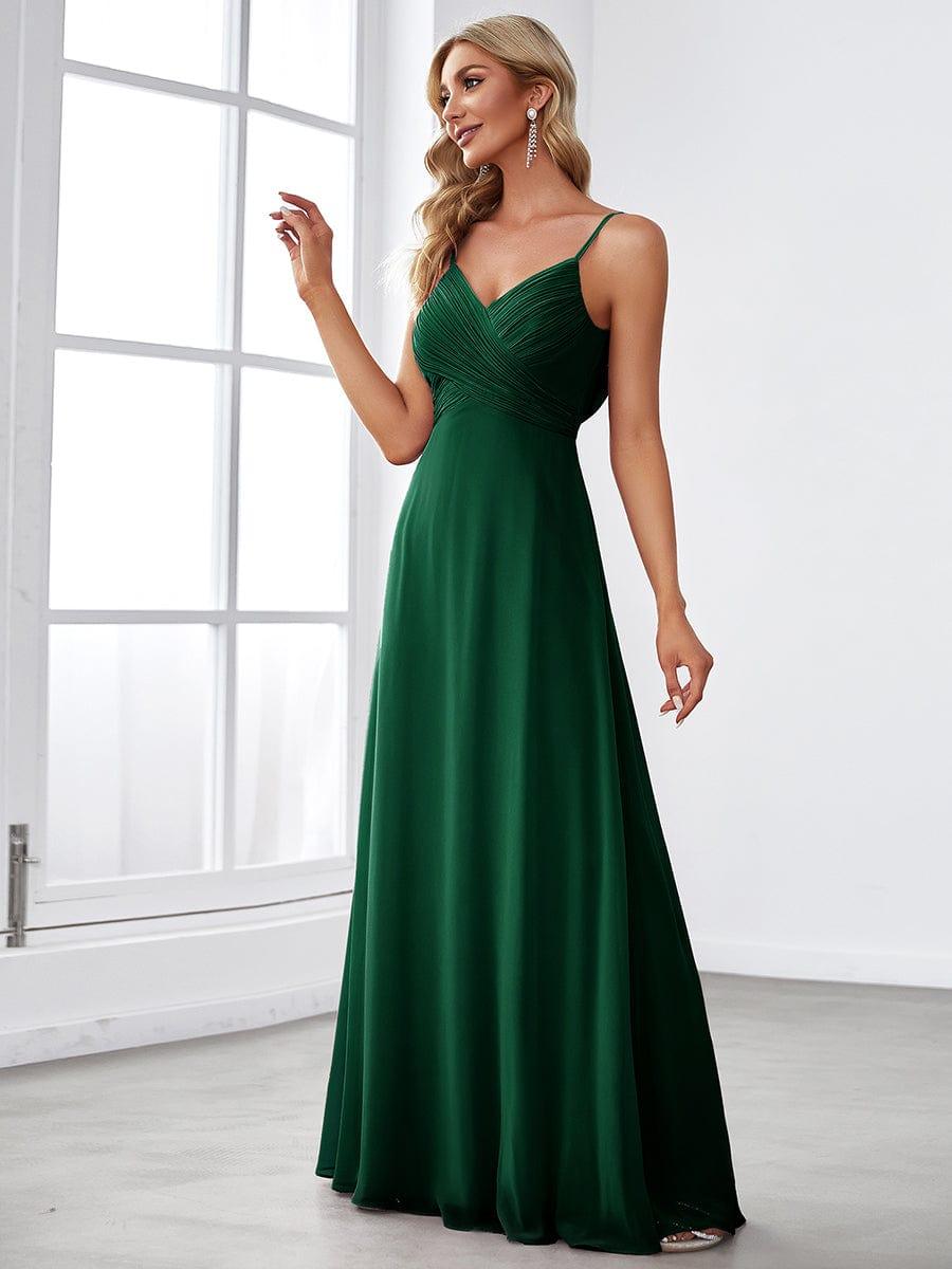 NOVA|Criss-Cross V-Neck Chiffon Backless A-Line Bridesmaid Dress
