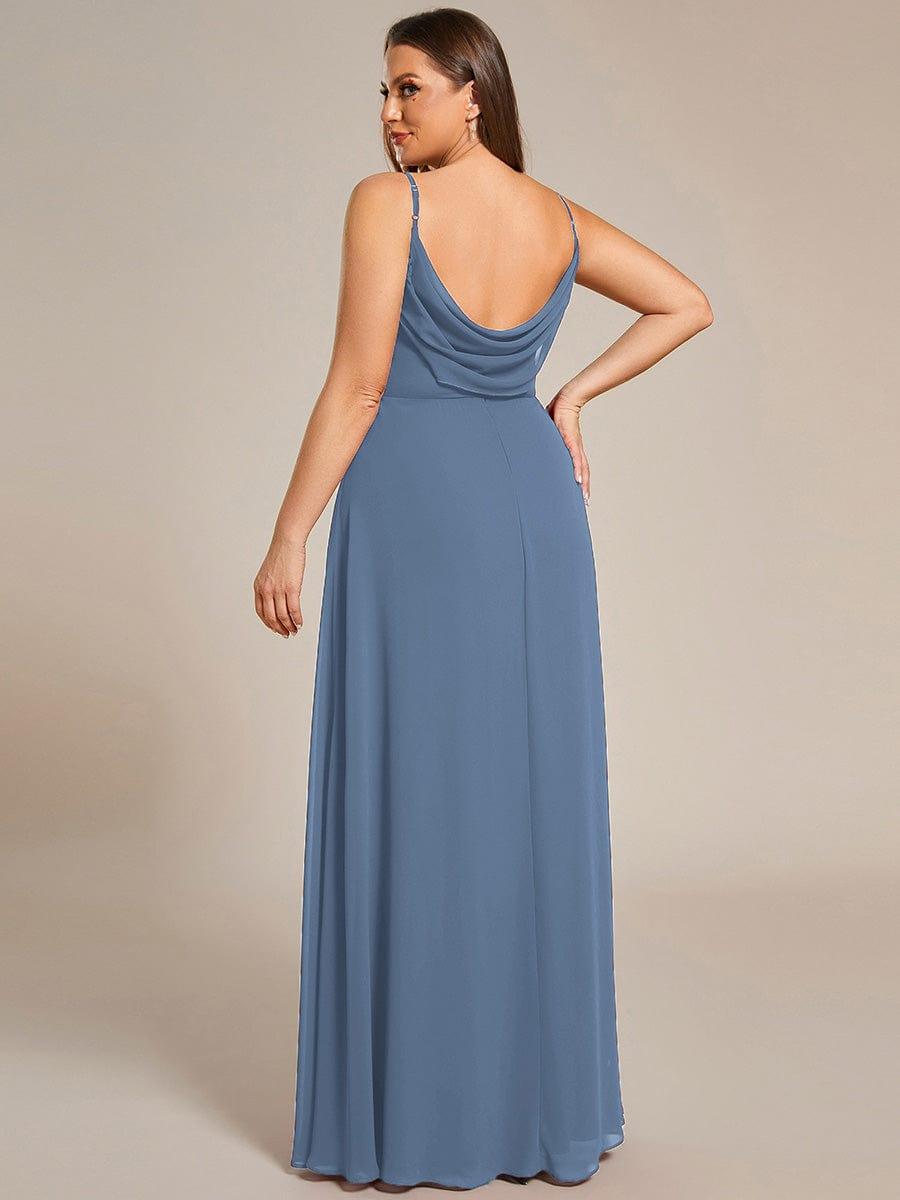NOVA|Criss-Cross V-Neck Chiffon Backless A-Line Bridesmaid Dress