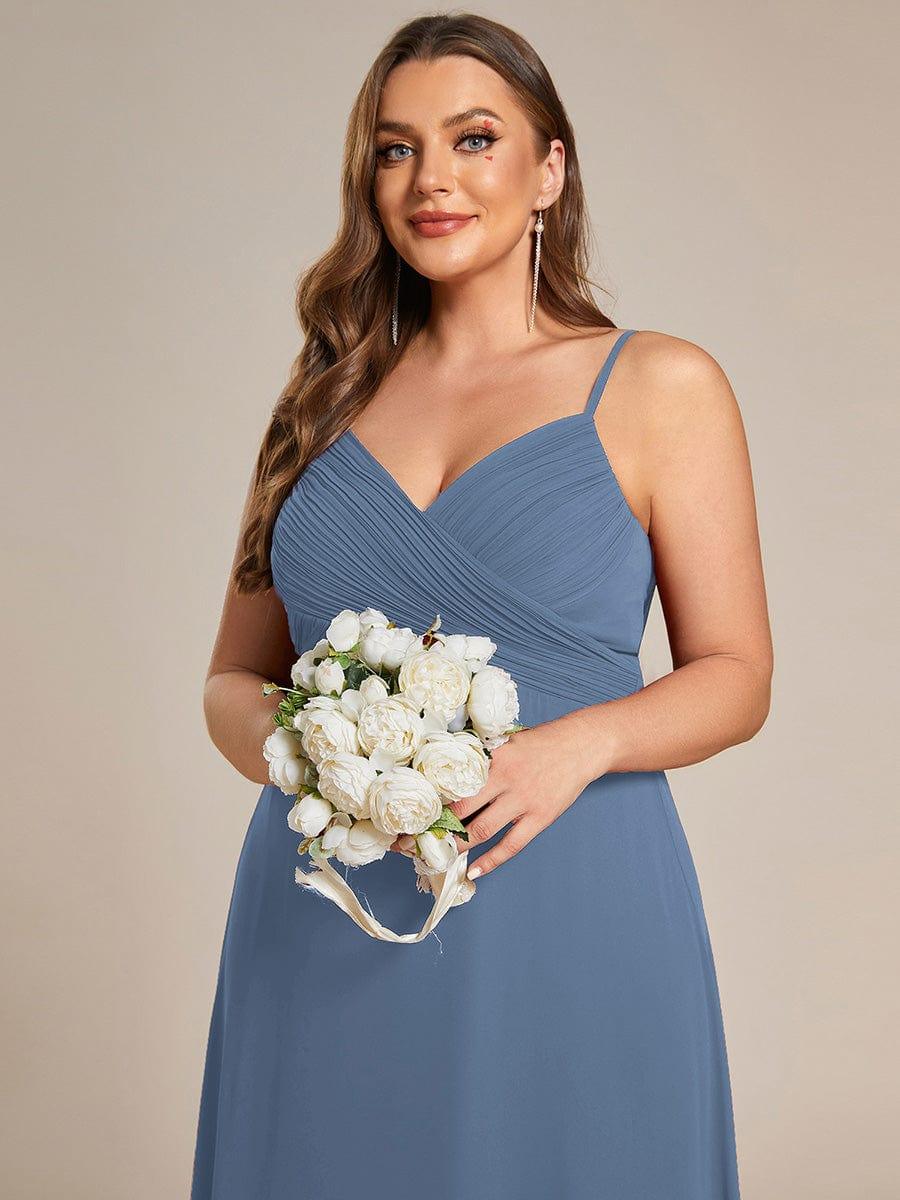 NOVA|Criss-Cross V-Neck Chiffon Backless A-Line Bridesmaid Dress