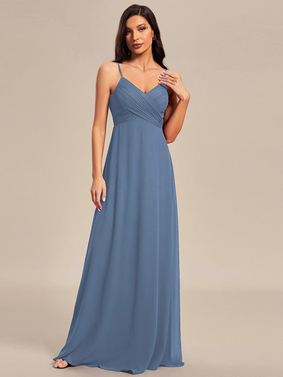 NOVA|Criss-Cross V-Neck Chiffon Backless A-Line Bridesmaid Dress
