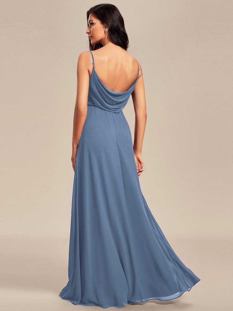 NOVA|Criss-Cross V-Neck Chiffon Backless A-Line Bridesmaid Dress