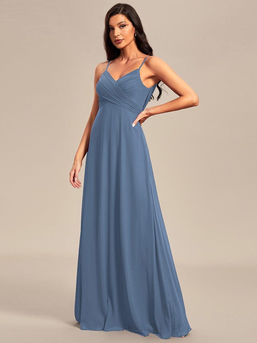 NOVA|Criss-Cross V-Neck Chiffon Backless A-Line Bridesmaid Dress