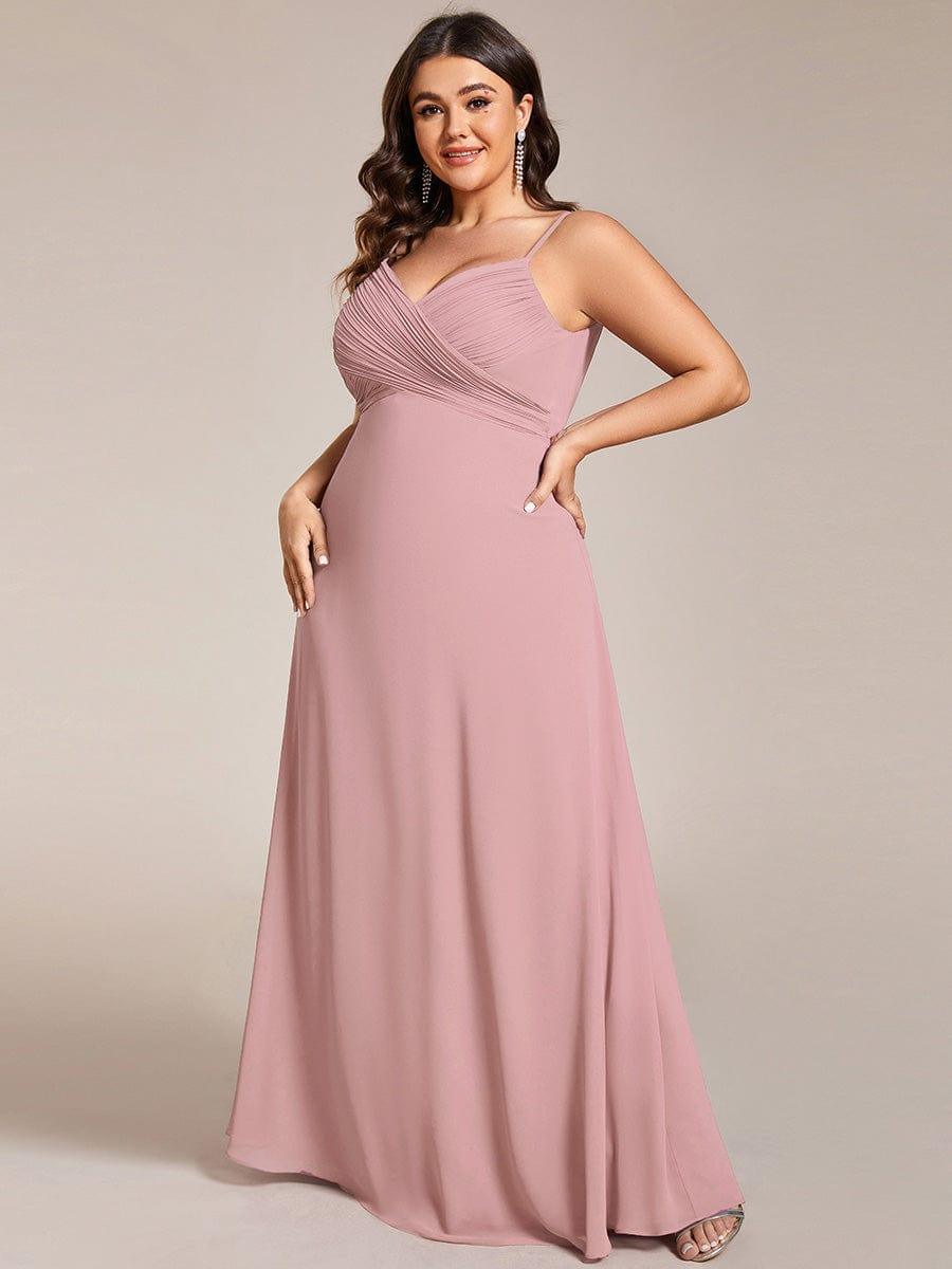 NOVA|Criss-Cross V-Neck Chiffon Backless A-Line Bridesmaid Dress