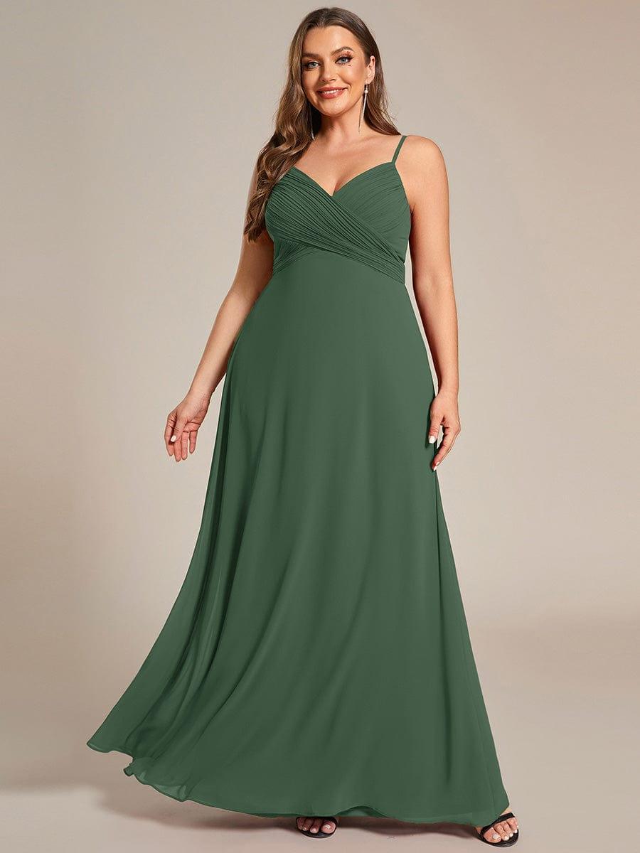 NOVA|Criss-Cross V-Neck Chiffon Backless A-Line Bridesmaid Dress