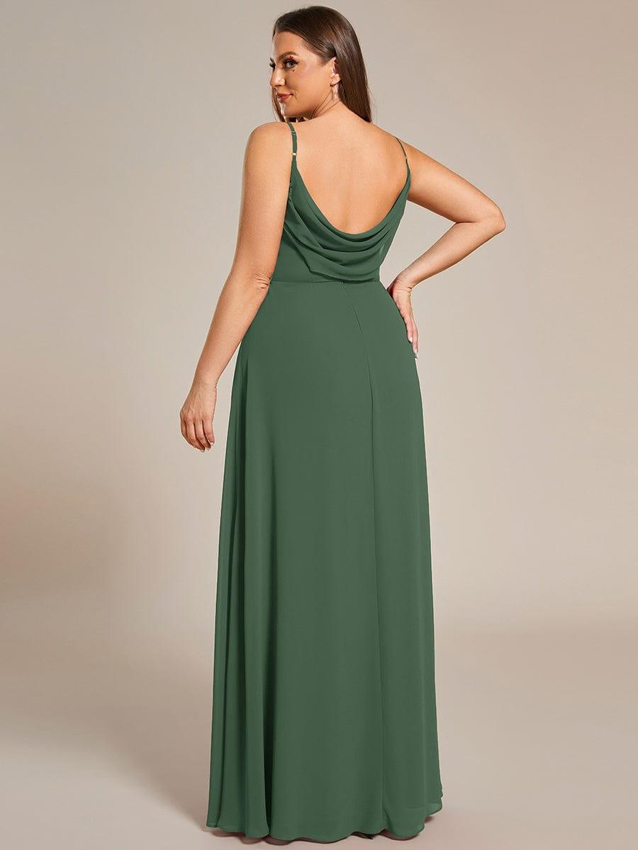 NOVA|Criss-Cross V-Neck Chiffon Backless A-Line Bridesmaid Dress