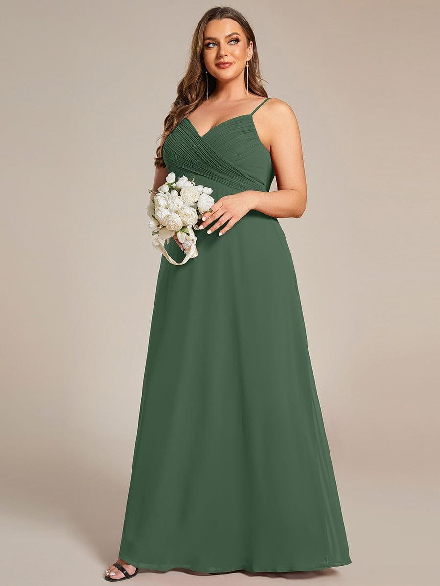 NOVA|Criss-Cross V-Neck Chiffon Backless A-Line Bridesmaid Dress