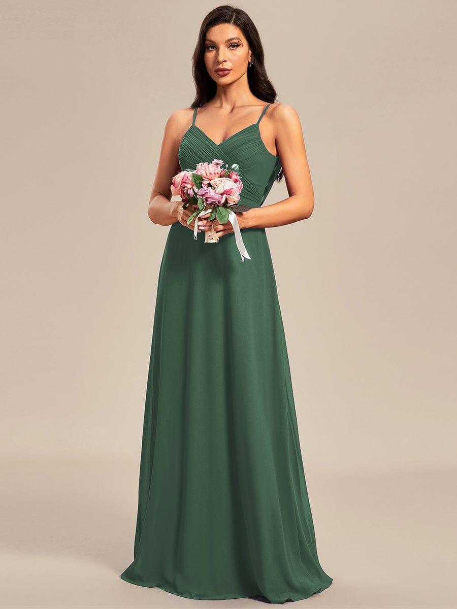 NOVA|Criss-Cross V-Neck Chiffon Backless A-Line Bridesmaid Dress