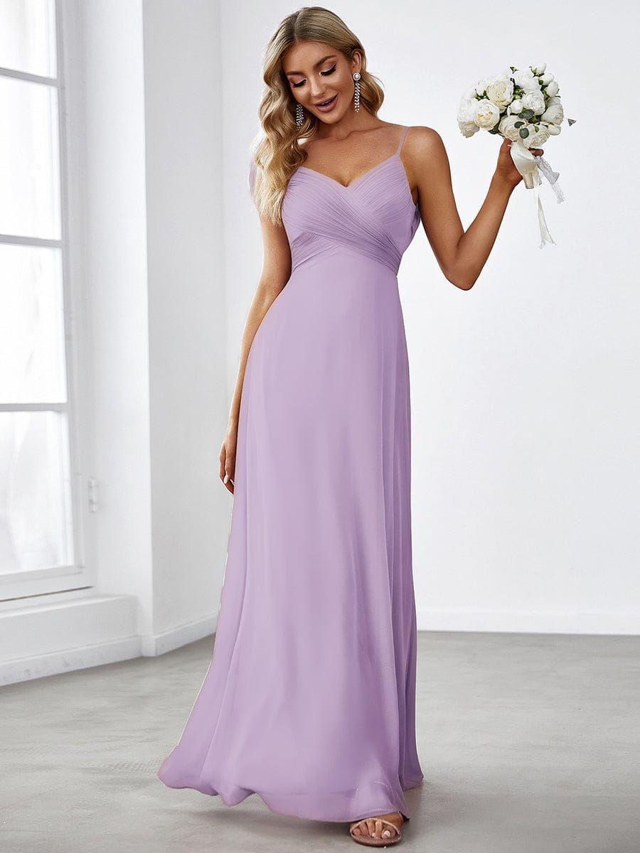 NOVA|Sweetheart Draped Back Maxi Bridesmaid Dress