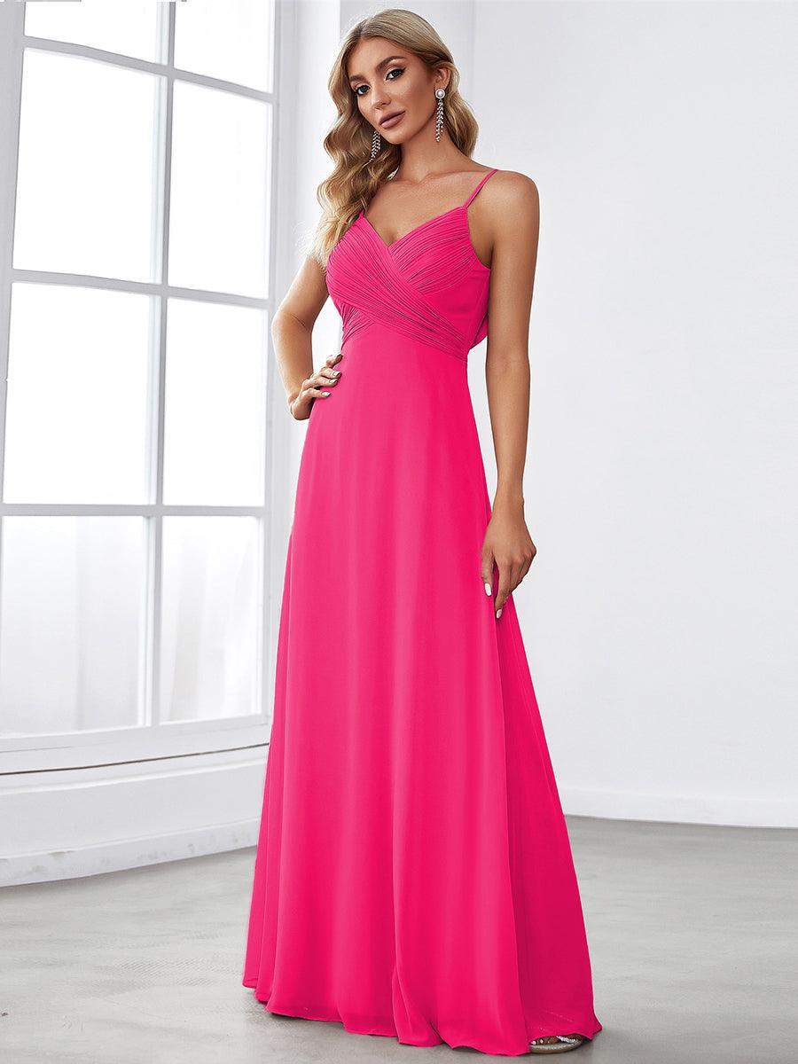 NOVA|Sweetheart Draped Back Maxi Bridesmaid Dress