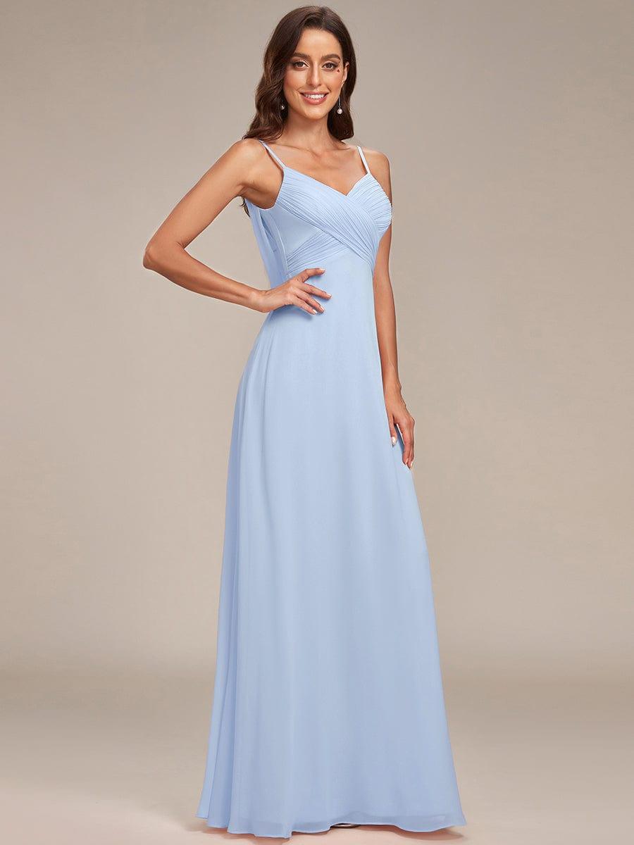 NOVA|Criss-Cross V-Neck Chiffon Backless A-Line Bridesmaid Dress