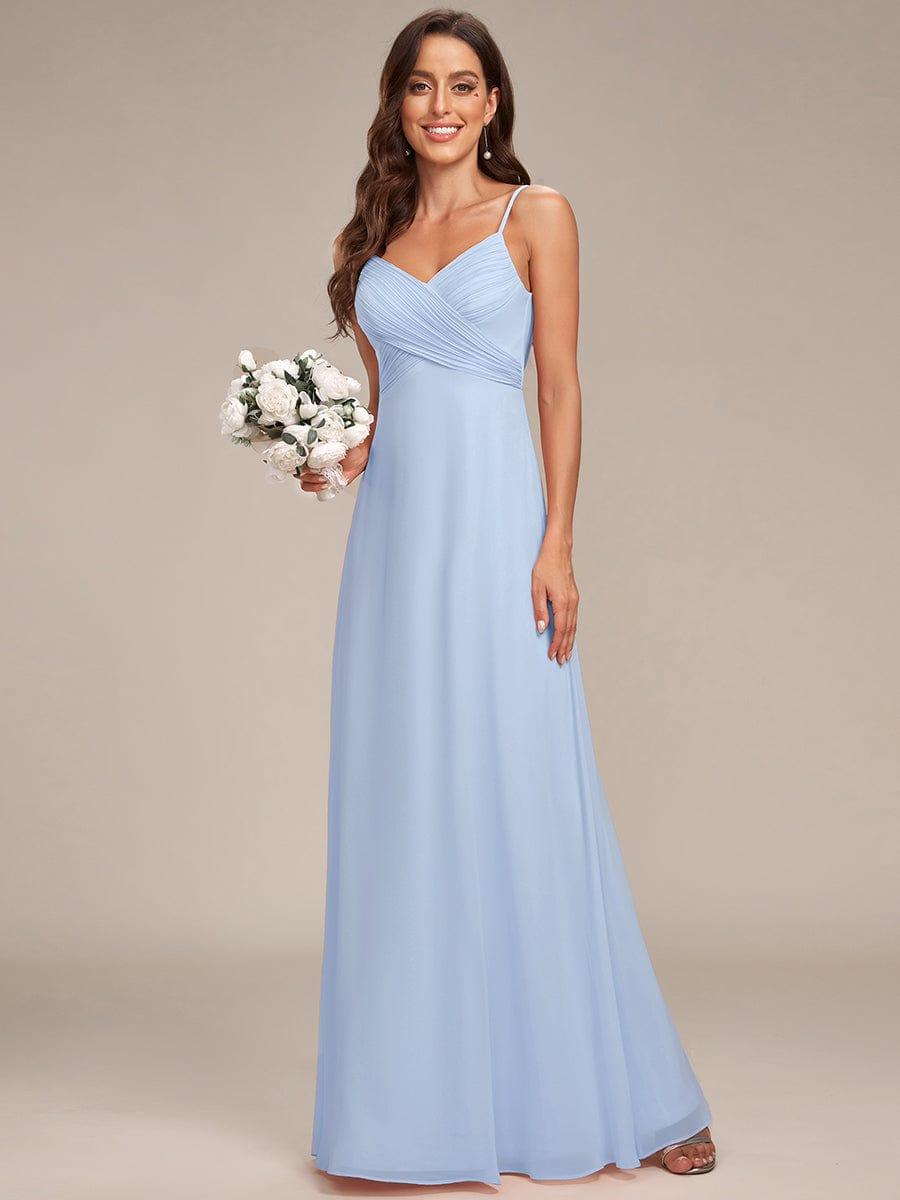 NOVA|Criss-Cross V-Neck Chiffon Backless A-Line Bridesmaid Dress