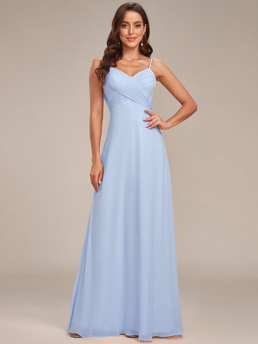 NOVA|Criss-Cross V-Neck Chiffon Backless A-Line Bridesmaid Dress