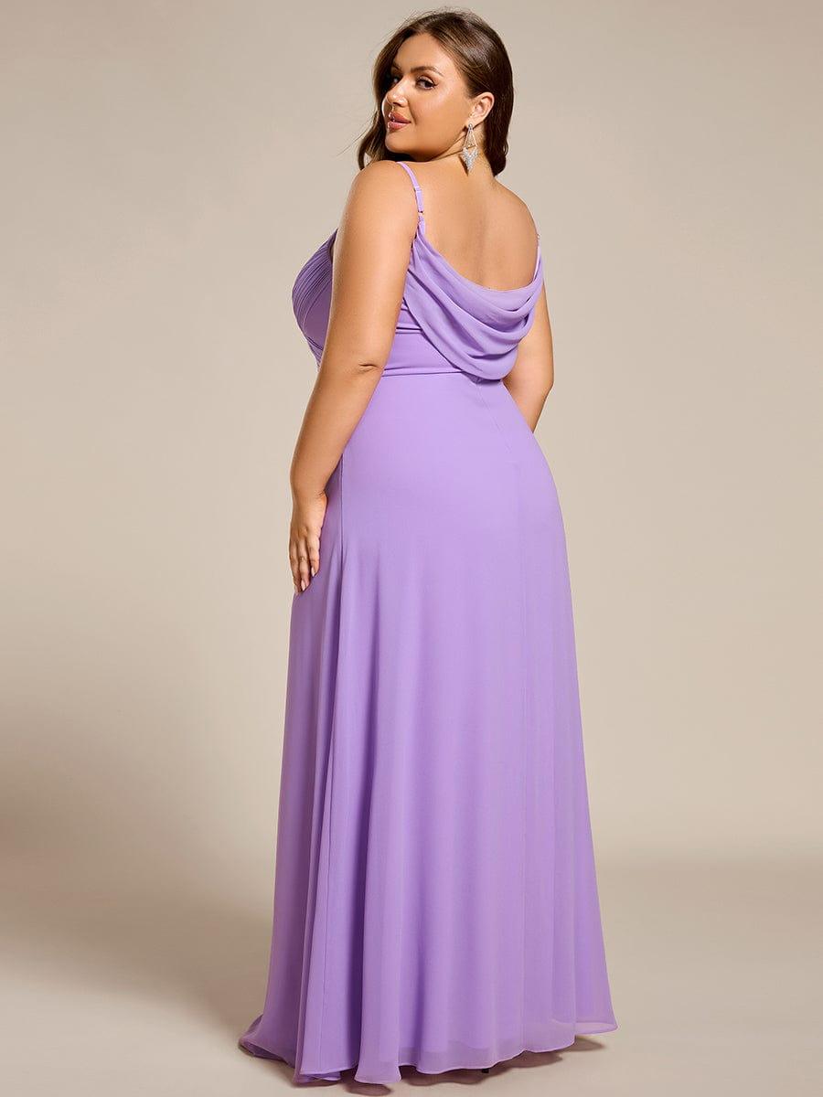 NOVA|Criss-Cross V-Neck Chiffon Backless A-Line Bridesmaid Dress