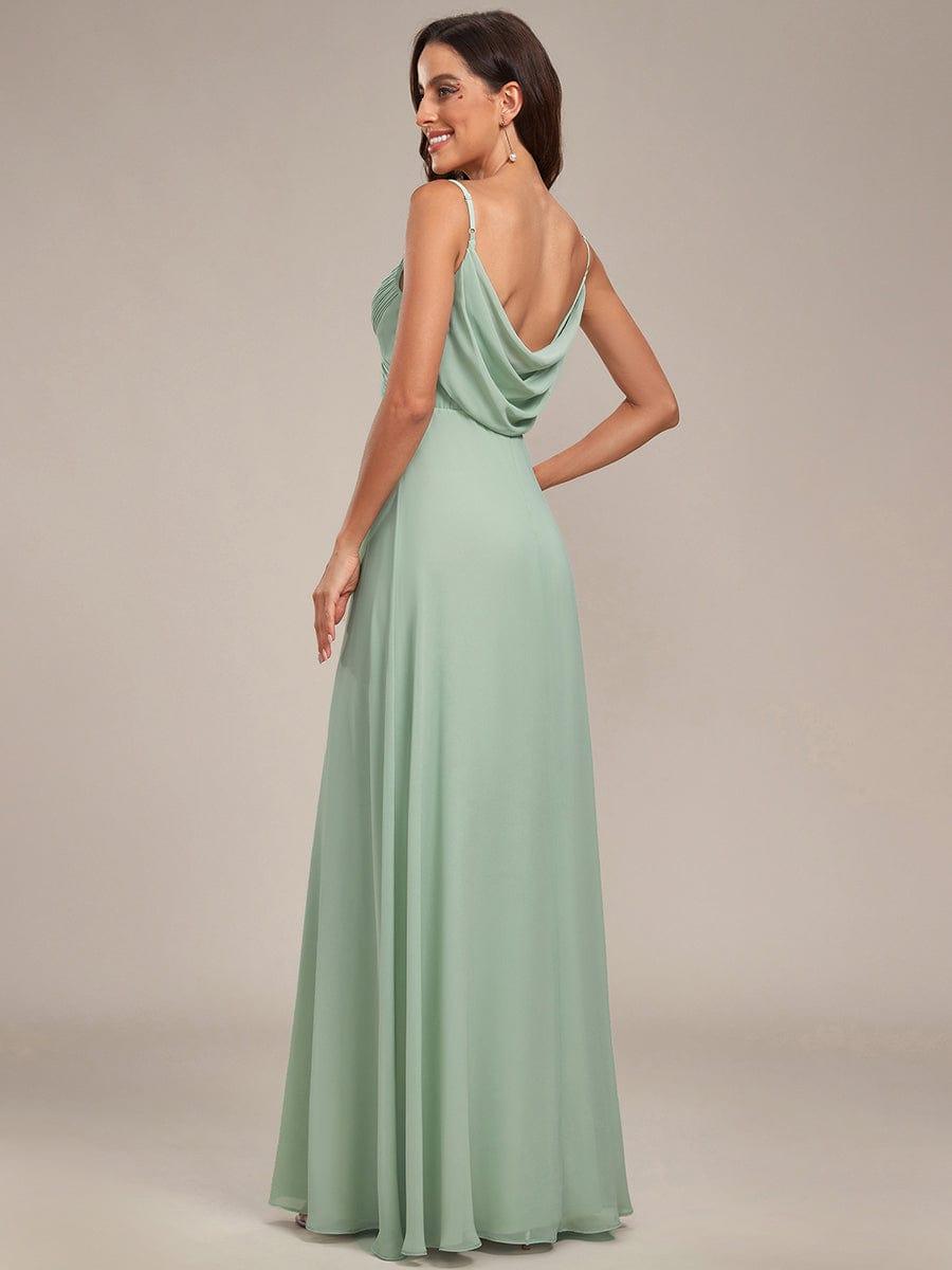 NOVA|Criss-Cross V-Neck Chiffon Backless A-Line Bridesmaid Dress
