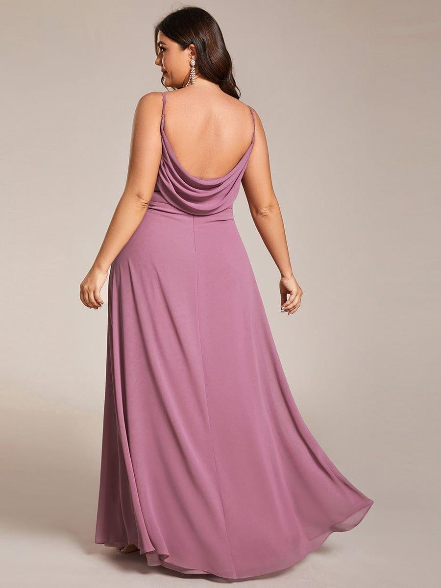 NOVA|Criss-Cross V-Neck Chiffon Backless A-Line Bridesmaid Dress