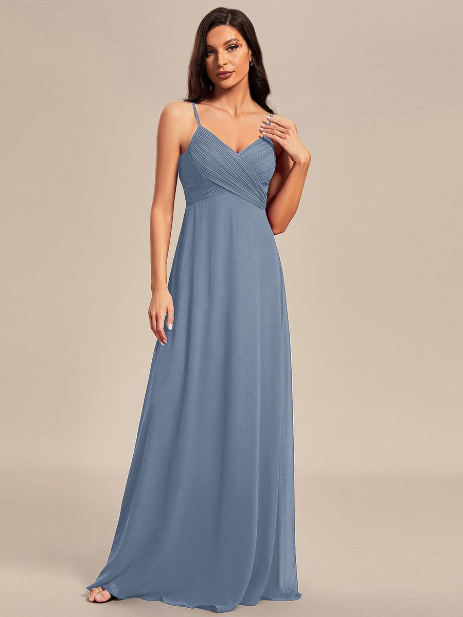 NOVA|Sweetheart Draped Back Maxi Bridesmaid Dress